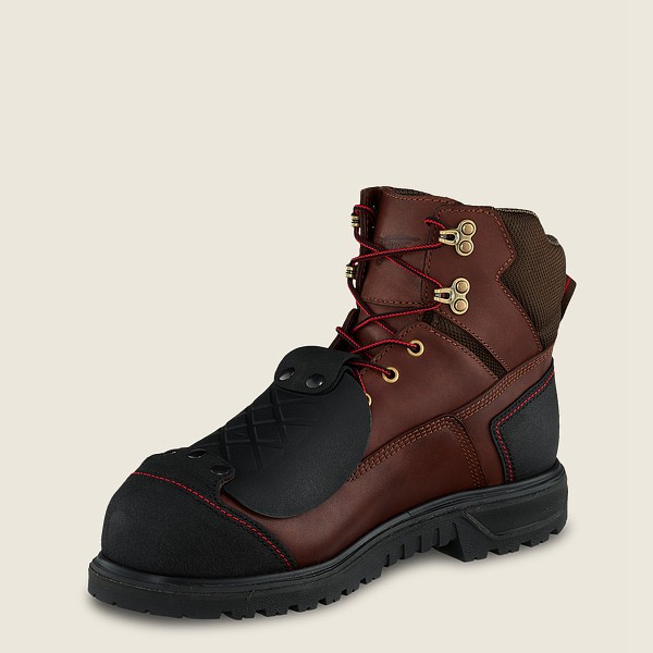 Red Wing Safety Boots Mens Brown/Black - Brnr Xp - 6-inch Waterproof Toe Metguard - 5803671-SC